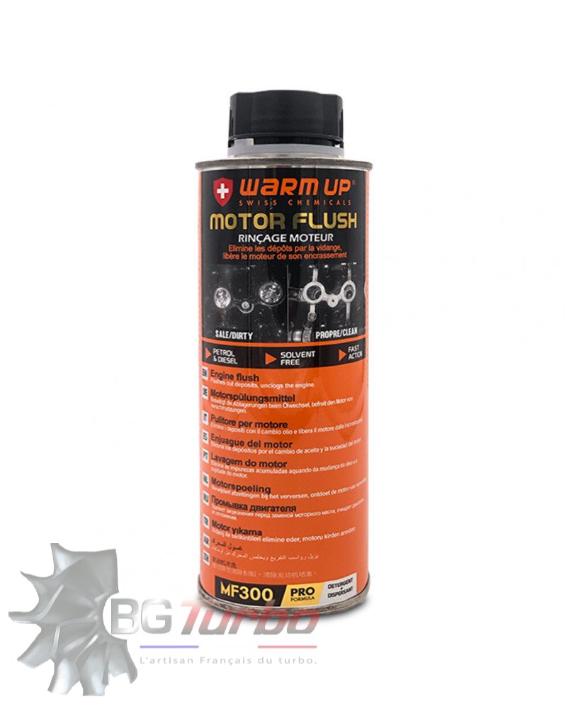 Turbo WARM UP Motor Flush - Désembouant rinçage pré-vidange moteur et boîte - 300 ml - par AMOSAN WARMUP
